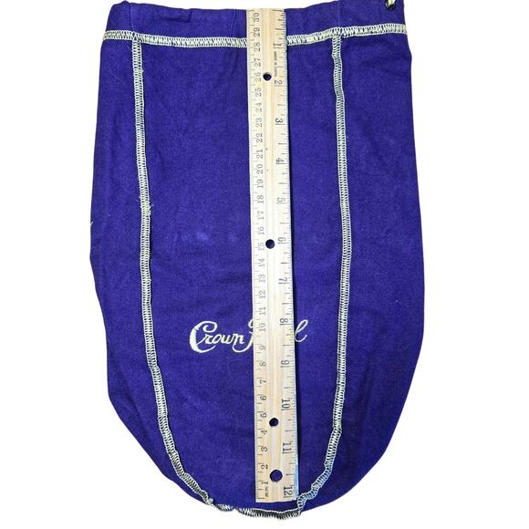 Lot of 5 Different Sizes Crown Royal Bags 13", 10", 9" Purple with Gold Pulls - Picture 3 of 8